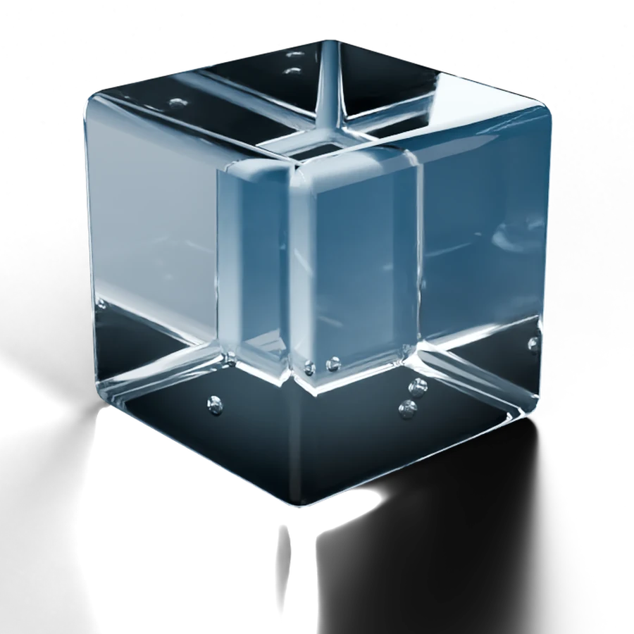 Hielo en formato cubo macizo