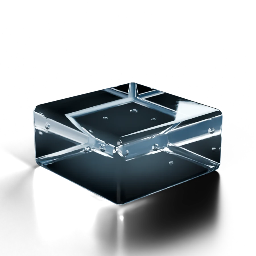 Hielo en formato medio cubo